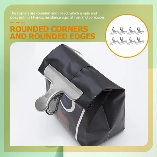 Vista 3 de 8 clips de chips resistentes para bolsas de alimentos, accesorios de clip portátiles para cocina, oficina, escuela, accesorios