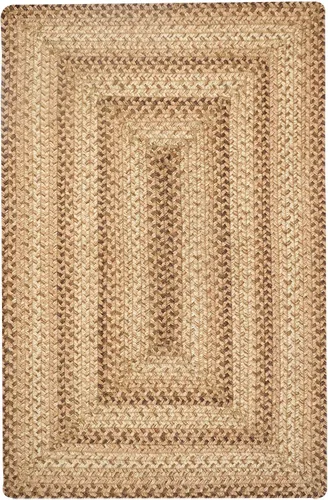 Vista 110 de Homespice Apple Pie - Alfombra ovalada roja de 2 x 3 pies, alfombra de cocina trenzada para decoración primitiva y rústica, reversible, yute sin