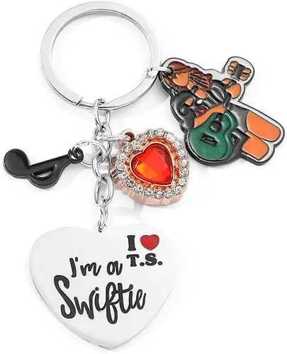 Vista 5 de LRXUMN Taylor Merch Swifte - Llavero de moda I'm a Switie, regalos lindos accesorios para fanáticos, adolescentes, niñas, niños, hijas, mujeres