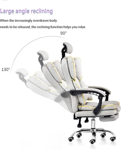 Vista 5 de Silla de oficina, silla de escritorio, silla de computadora, silla de computadora rosa, silla de oficina ergonómica, silla de oficina de cuero
