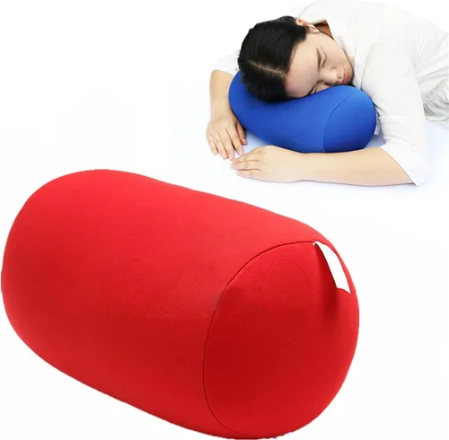 Vista 6 de ASkinds Almohada ortopédica de espuma viscoelástica para cuello cilíndrico redondo de microcuentas, 7 x 12 pulgadas