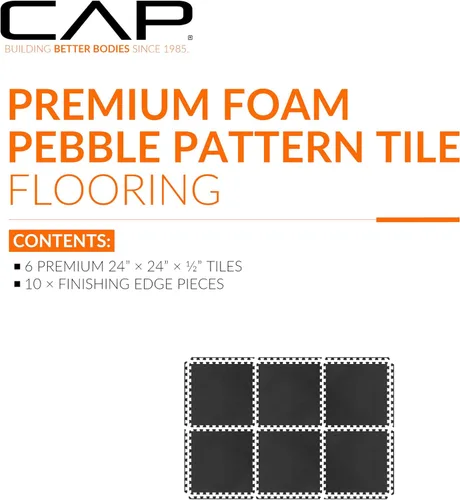 Vista 42 de CAP Puzzle Exercise Mats 1/2” Thick EVA Interlocking Foam Tiles for Home Gym Flooring Multiple Options