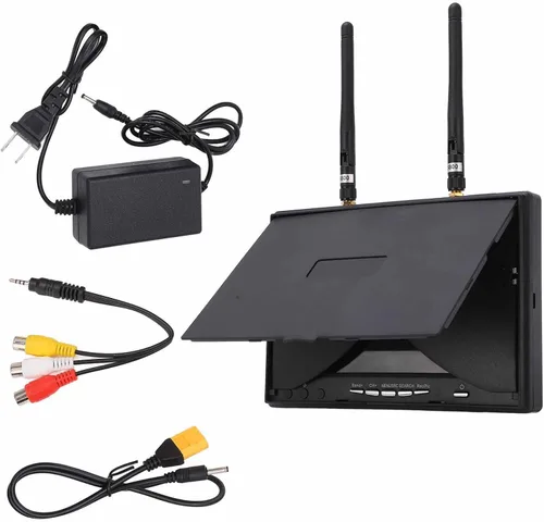 Vista 5 de Oumefar 5.8 GHz 40 canales Monitor de 7 pulgadas LCD Receptor Monitor RC Monitor FPV Gafas FPV Cámara Vídeo Drone Accesorios Piezas para FPV Drone