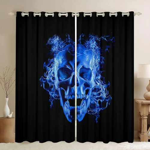 Vista 10 de Feelyou Cortinas de ventana de gatos grises y blancos, cortinas de ventana con patrón de mascotas para dormitorio, sala de estar para niños, niñas