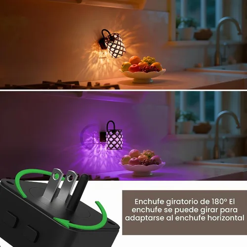 Vista 2 de L LOHAS LED Luz nocturna, luz nocturna enchufable con sensor de anochecer a Negro1