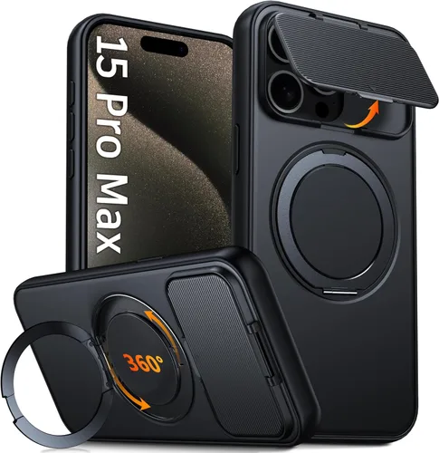 Vista 34 de Oterkin Funda para Google Pixel 10a con soporte magnético de giro de 360° [compatible con MagSafe] [antideslizante] [15 pies] a prueba de golpes