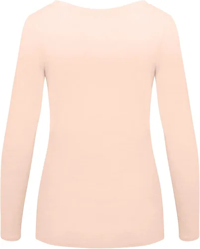 Vista 5 de Natural Uniforms Camiseta de manga larga extra ancha con cuello redondo para mujer