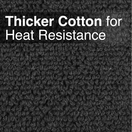 Vista 3 de RITZ Agarradera de olla y salvamanteles de rizo: Resistente al calor sin igual, duradera 100% algodón – Diseñado ergonómicamente para un agarre Negro