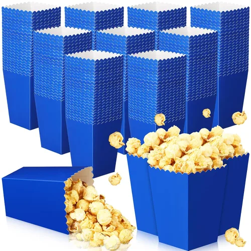 Vista 8 de Meanplan Cajas de palomitas de maíz para fiesta Mini soporte para palomitas Negro