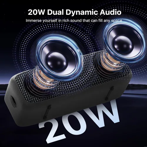 Vista 2 de NOBIS Altavoces Bluetooth inalámbricos de 20 W, altavoz impermeable IP68, hasta 24 horas de reproducción, emparejamiento TWS, Bluetooth 6.0, modo