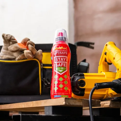 Vista 3 de LifeSafe Technologies StaySafe Extintor de Incendios Portátil Todo en 1, Spray de Incendios Compacto Fácil de Usar en 10 Tipos de Incendios, No