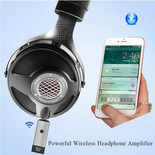 Vista 2 de Adaptador Bluetooth de coche para audio de coche, receptor inalámbrico Bluetooth Kit de coche para altavoz estéreo del hogar, adaptador auxiliar