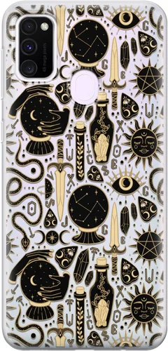 Vista 14 de Funda para teléfono compatible con Samsung Galaxy A73 A72 5G A71 A54 A52 A42 A34 A32 A14 A11 parachoques Celestial Magic TPU Crescent Moon Protector