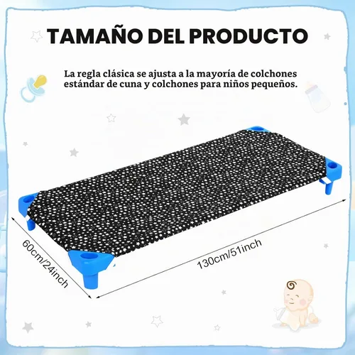 Vista 2 de Peryiter Juego de 6 sábanas para cuna, tamaño estándar de 24 x 51 pulgadas, para tapete de siesta para niños pequeños con bonito patrón y bucles