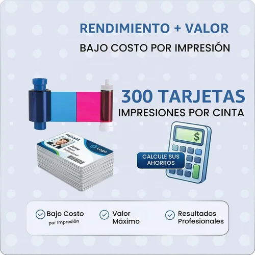 Vista 4 de Bodno Magicard 300 Impresora MC300YMCKO/2 Color Ribbon - YMCKO - Tarjeta de demostración de software de 300 impresiones