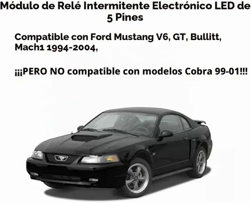 Vista 3 de Relé intermitente LED EP27 de 5 pines compatible con Ford Mustang V6, GT, Bullitt, Mach1 1994-2004 Ford Five Hundred 2005-2007 Señal de giro
