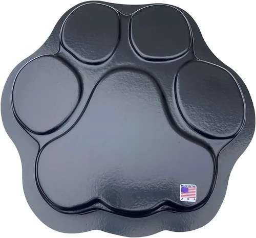 Vista 5 de AUTUMN USA - Juego de 2 moldes de piedra escalonada con estampado de patas de perro y gato para decoración de jardín antideslizante