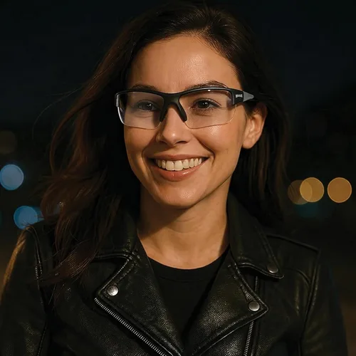Vista 5 de Global Vision Hercules 7 Gafas de seguridad fotocromáticas con oscurecimiento automático, lente transparente a humo ANSI Z87.1 Negro