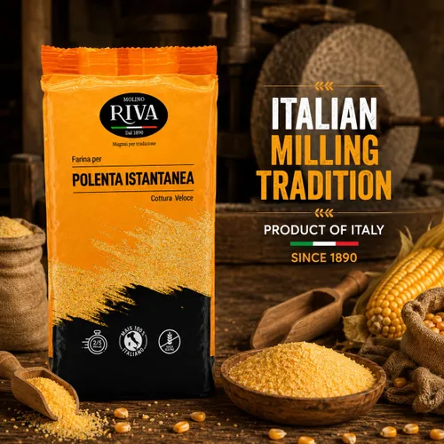 Vista 7 de Yellow Instant Polenta Molino Riva - Listo en 2 minutos - 2.2 libras (2.2 lbs)