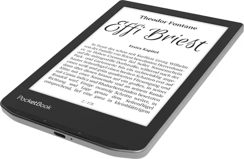 Vista 2 de PocketBook Verse E-Readers Pantalla táctil HD E-Ink Carta™ de 6 pulgadas amigable con los ojos Luz inteligente ajustable Hasta 1 mes