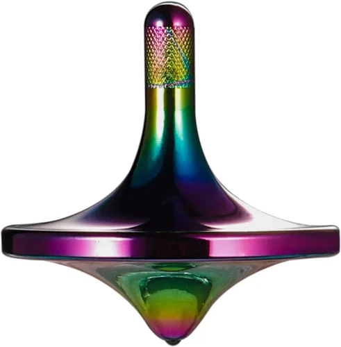 Vista 10 de Parte superior giratoria de acero inoxidable, exquisito equilibrio perfecto bien hecho de metal para escritorio EDC pequeño juguete