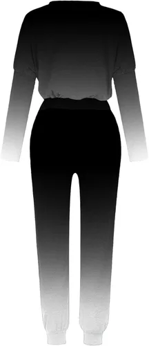 Vista 4 de Conjunto deportivo de dos piezas para mujer, tallas grandes, casuales, a la moda, para gimnasio, entrenamiento, yoga