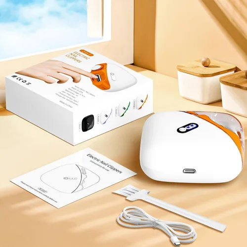 Vista 8 de Cortaúñas eléctrico, cortaúñas eléctrico de 3 velocidades, recortadora de uñas eléctrica automática 2 en 1, herramienta de cuidado de uñas con luz