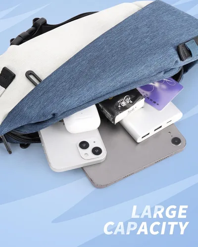Vista 7 de Riñoneras para hombres, bolsos cruzados para mujeres, riñonera de moda, mochila de cintura para entrenamiento al aire libre, viajes, uso casual