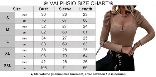 Vista 5 de Valphsio Womens Puff Long Sleeve Top Ribbed Knit Slim T Shirt Square Neck Solid Blouse