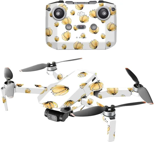 Vista 24 de MightySkins - Compatible con DJI Mini 2 Dron portátil - Blue Petals Funda protectora de vinilo duradera y única Fácil de aplicar, quitar