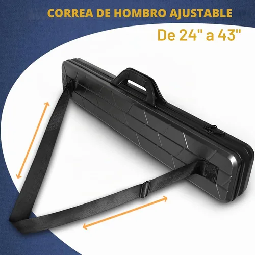Vista 9 de PEKREWS Estuche para Taco de Billar, Funda Rígida para Taco de Billar 4x4 con 10 Ranuras Acolchadas, Bolsa de Billar Resistente con Mango de Cuero