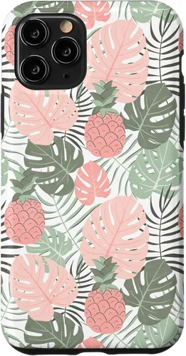 Vista 29 de Tropical Hawaiian Pineapple Pink Sage Colors Pattern Case for iPhone 17