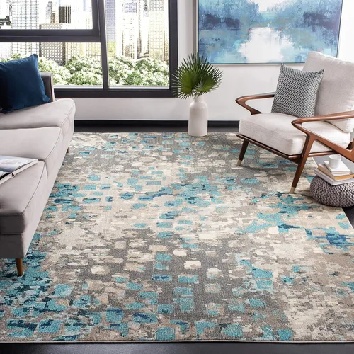 Vista 21 de SAFAVIEH Colección Madison - Alfombra de pasillo, 2'2" x 6', color fucsia y oro, diseño bohemio abstracto envejecido, no desprende pelusa y fácil