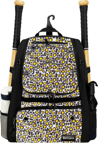 Vista 74 de Bolsa de béisbol juvenil con compartimento ventilado para zapatos, bolsa de bate de sóftbol para guantes de bateo, casco, equipo de teeball