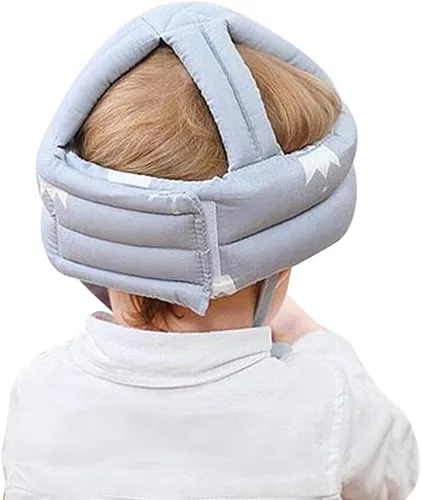 Vista 5 de Gorro protector para la cabeza para bebé, suave, sin golpes, ajustable, cojín para la cabeza, para niños pequeños, gateando y caminando