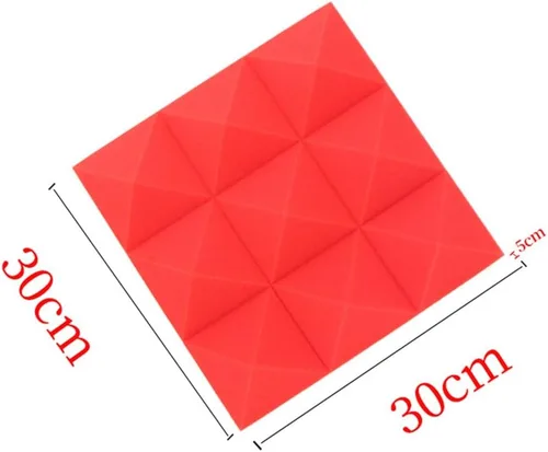 Vista 7 de Paquete de 12 paneles de espuma acústica de 2 x 12 x 12 pulgadas, acolchado a prueba de sonido para laboratorios de pared, azulejos decorativos