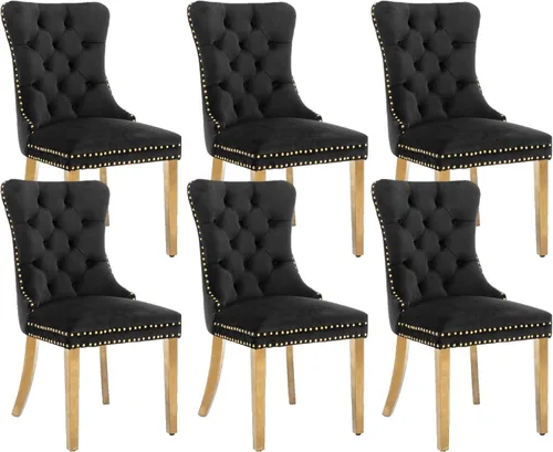 Vista 66 de Juego de 2 sillas de comedor de terciopelo beige, sillas de comedor tapizadas beige01
