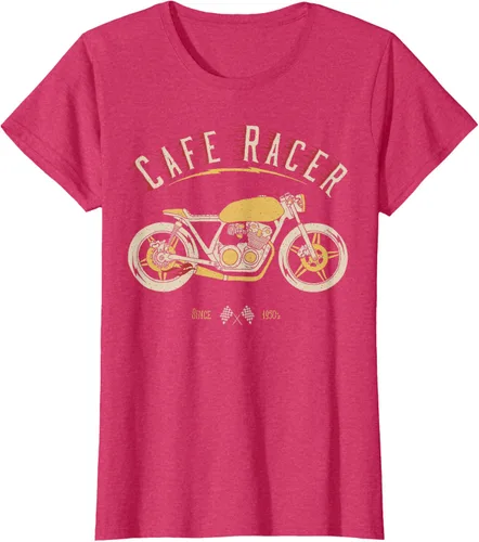 Vista 11 de Camiseta Cafe Racer - Old School - Camiseta de motocicleta vintage Negro