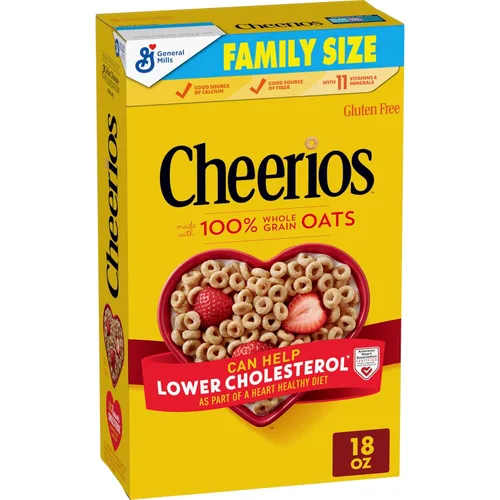Vista 9 de Cheerios, cereales para el desayuno sin gluten saludables para el corazón, 8.9 onzas
