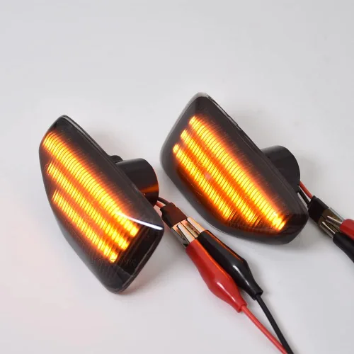 Vista 5 de Señal de giro lateral LED ámbar para Dacia Logan MCV II Sandero Stepway II Duster II 2012-2022 (negro)