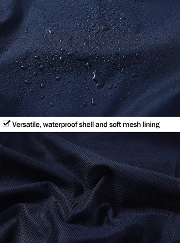 Vista 7 de SWISSWELL Traje de lluvia para hombre, impermeable, ligero, con capucha, para golf, senderismo, viajes, correr