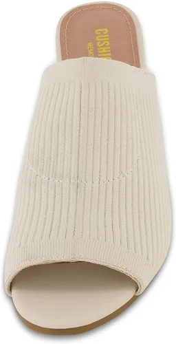 Vista 3 de CUSHIONAIRE Sandalias de tacón de punto Nima para mujer + espuma viscoelástica, anchos disponibles