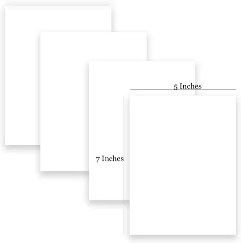 Vista 2 de Cartulina mate lisa blanca de alta calidad de 5 x 7 pulgadas, cubierta 110# de 300 GSM, paquete de 100 unidades, fabricada en los Estados Unidos