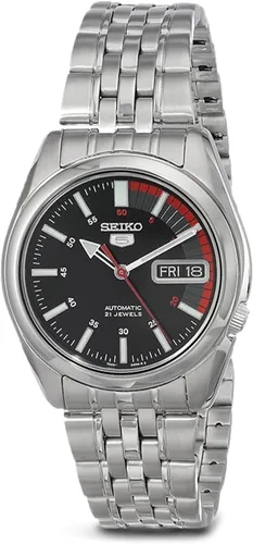 Vista 10 de Seiko 5 Reloj de acero inoxidable para hombre Day/date Calendar, Luminous Hands, Stainless Steel Case & Bracelet, Black Dial, 7S26 Automatic