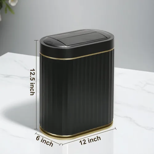 Vista 2 de SYNCVIBE Basurero de Baño con Tapa Butterfly de 2 Galones con Sensor, Bote de Basura Impermeable IPX5, Papelera Delgada Automática, Papelera Bajo