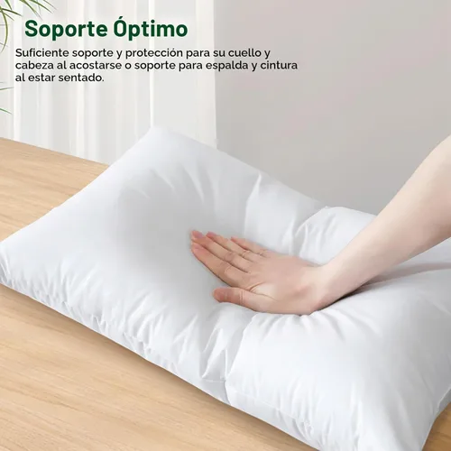 Vista 4 de OTOSTAR Paquete de 2 rellenos de cojines de plumón y plumas, 12 x 20 pulgadas, rellenos de almohada suaves y esponjosos con funda de 100% algodón