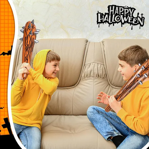 Vista 6 de Aoriher Accesorios inflables de disfraces de Halloween para club de cavernícolas, murciélagos y cavernícolas inflables para niños, disfraz elegante