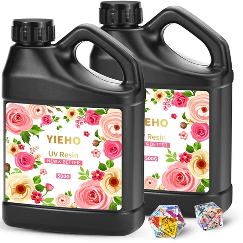 Vista 9 de YIEHO Resina UV - 200g Resina epoxi transparente de curado ultravioleta mejorada para suministros de inicio en la fabricación de joyas artesanales