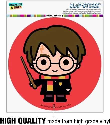 Vista 3 de Harry Potter lindo personaje Chibi coche ventana armario círculo parachoques pegatina
