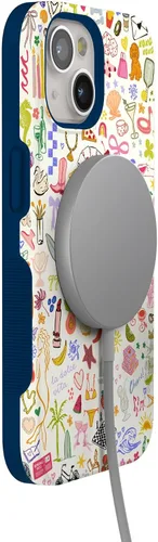 Vista 5 de Casely Funda para iPhone 15 Plus Todas las cosas divertidas Diversión en días laborables Diseño protector audaz Compatible con MagSafe